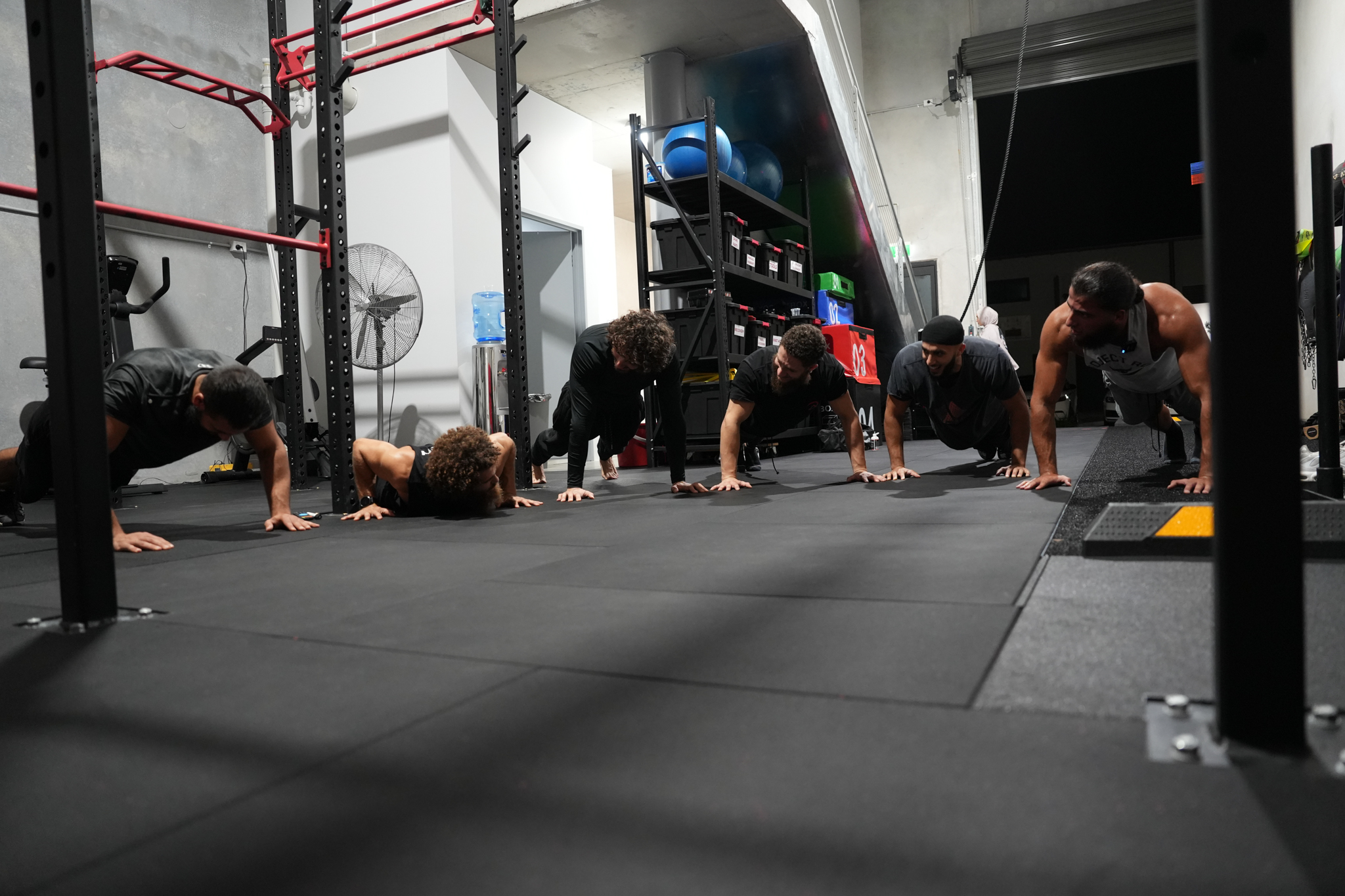 Group of ARTOC Members doing Push ups together