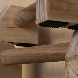 Fine detail of Parallets Handle and non-slip rubber pads