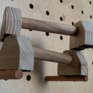 Under view of Crossed Parallets on Display Board